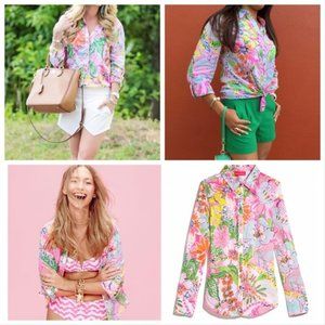 Lilly Pulitzer Target Nosie Posey Button Down.  XS